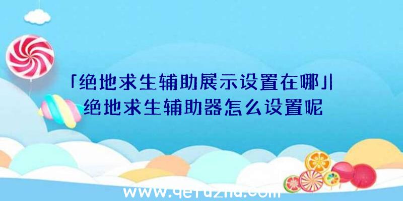 「绝地求生辅助展示设置在哪」|绝地求生辅助器怎么设置呢